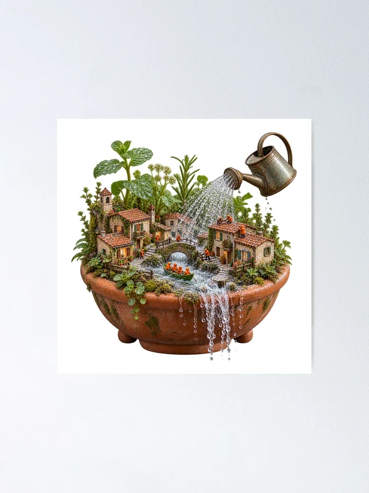 La nuit des grandes eaux miniatures — Poster