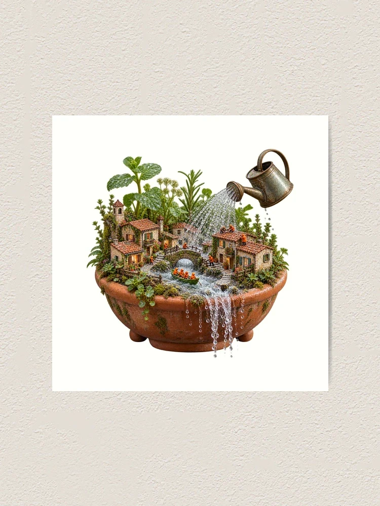 La nuit des grandes eaux miniatures — Impression artistique