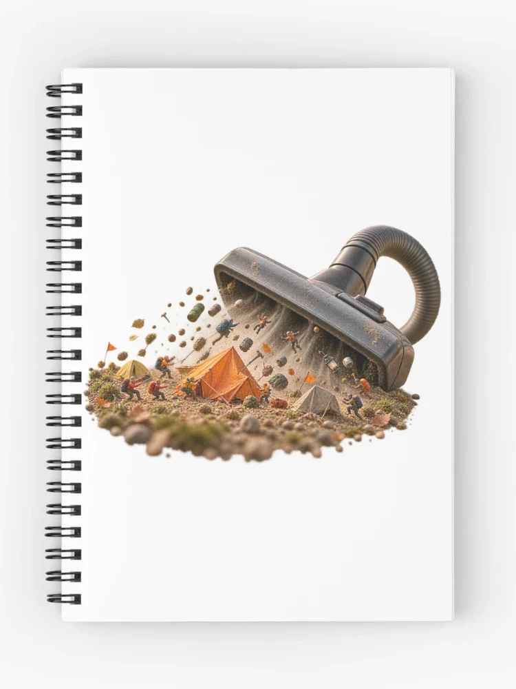 Le grand engloutissement du campement — Cahier à spirale