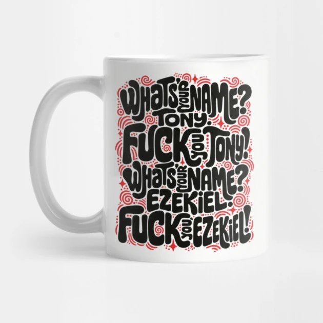 Tony et Ezekiel — Le dialogue en lettres — Mug, fond blanc