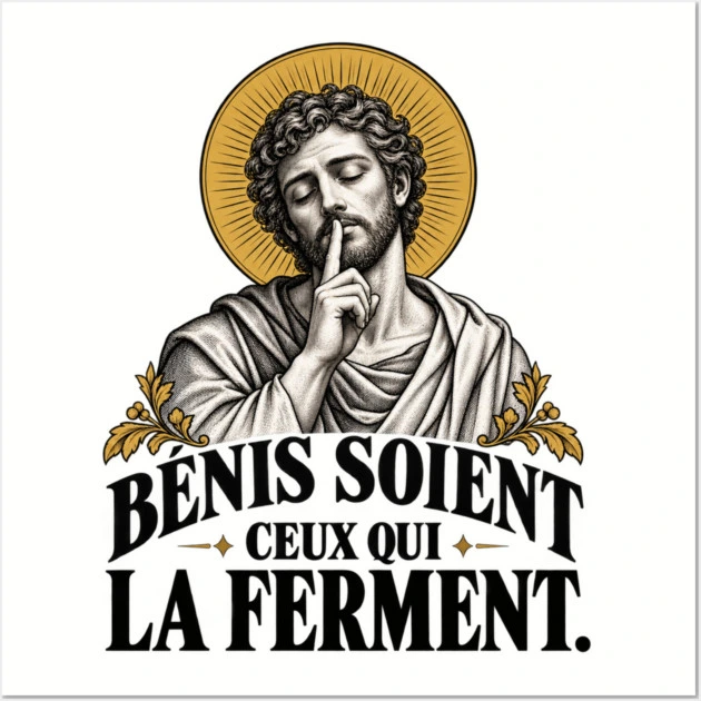 Bénis soient ceux qui la ferment — Affiche, Fond blanc
