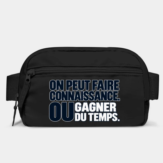 On peut faire connaissance. Ou gagner du temps. &mdash; Sac banane, Noir