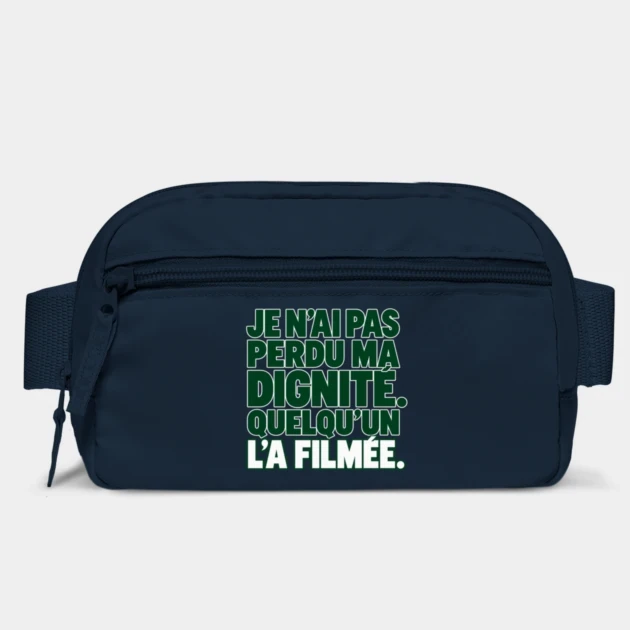 Je n’ai pas perdu ma dignité. Quelqu’un l’a filmée. — Sac banane, Bleu marine