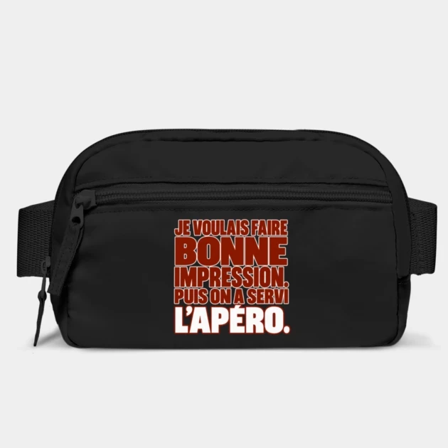 Je voulais faire bonne impression. Puis on a servi l’apéro. — Sac banane, Noir